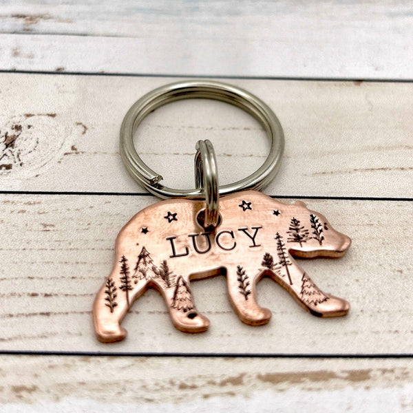 Médaillon d'identité Chien, Médaillon Personnalisé, Médaille en Forme d'Ours