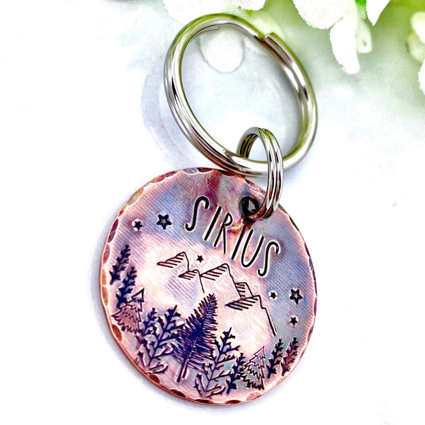 Personalized Copper Pet ID Tag, Pet ID Tags, Rustic Copper Dog Tag, Custom Dog ID Tag
