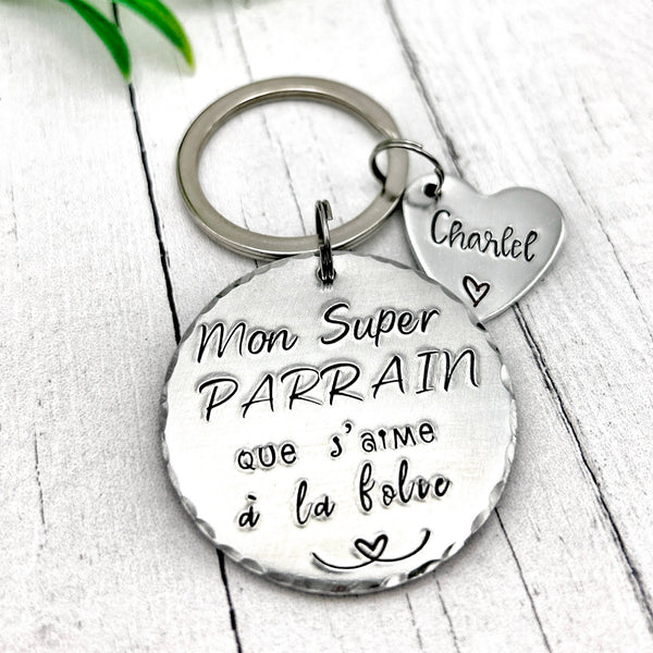 Porte Clé Parrain, Parrain d'Amour, Cadeau Parrain, Demande Parrain, Meilleur Parrain, Idée Parrain