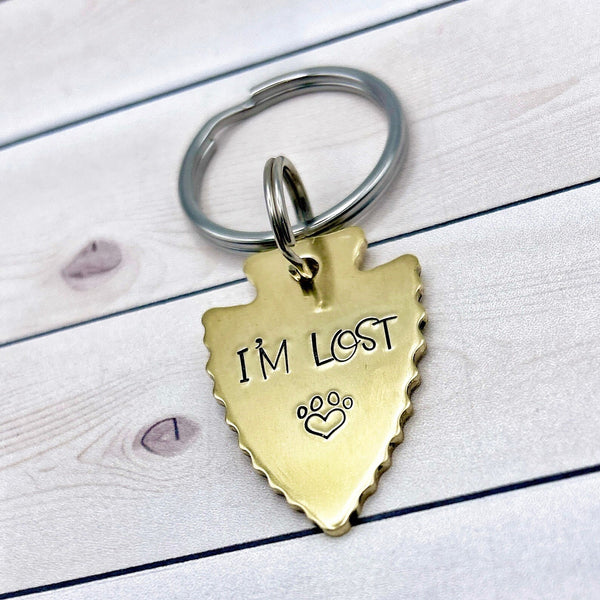 Médaillon d’identification | Gravé ‘I’m Lost’ | Laiton