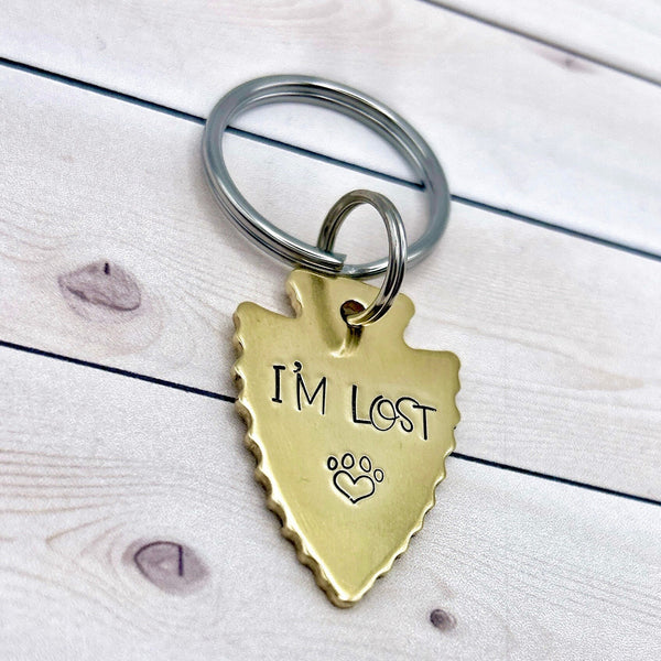 Médaillon d’identification | Gravé ‘I’m Lost’ | Laiton