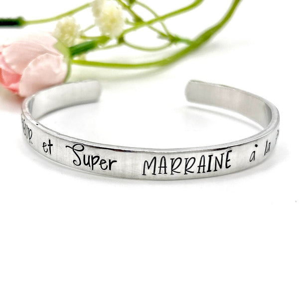 Bracelet Personnalisé Marraine et Soeur - Demande Marraine, Idée Cadeau Marraine