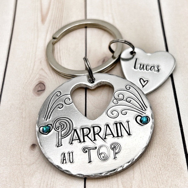 Porte Clé Parrain, Cadeau pour une Demande de Parrain