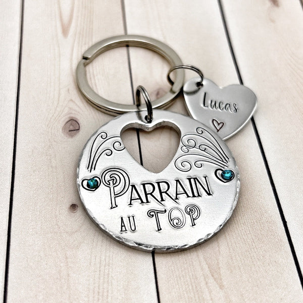 Porte Clé Parrain, Cadeau pour une Demande de Parrain