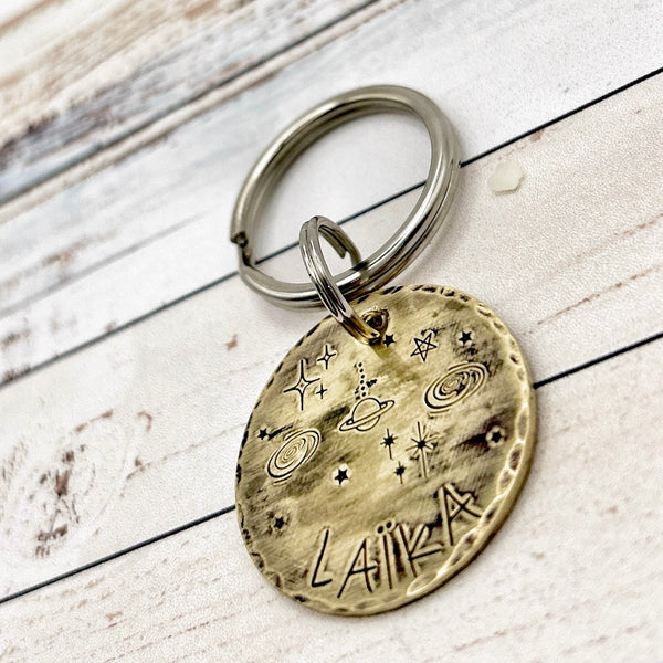 Médaille Personnalisée pour Chien - Médaille Chien Personnalisée - Espace et Planètes