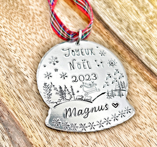 Boule de Noël Personnalisée, Décoration de Sapin Personnalisée, Boule Sapin Noël