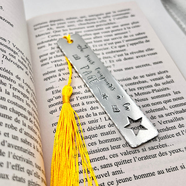 Marque Page Métal, Cadeau Lecture, Signet Personnalisé, Cadeau Noël Fille Lecture