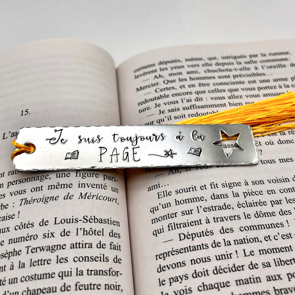 Marque Page Métal, Cadeau Lecture, Signet Personnalisé, Cadeau Noël Fille Lecture