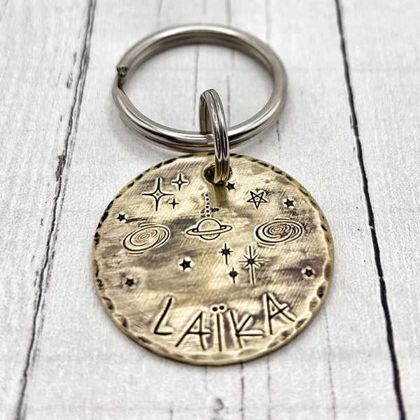 Médaille Personnalisée pour Chien - Médaille Chien Personnalisée - Espace et Planètes