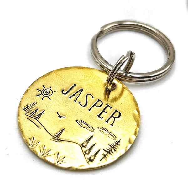 Brass Pet ID Tag - Custom Dog Tags - Brass Dog Medal