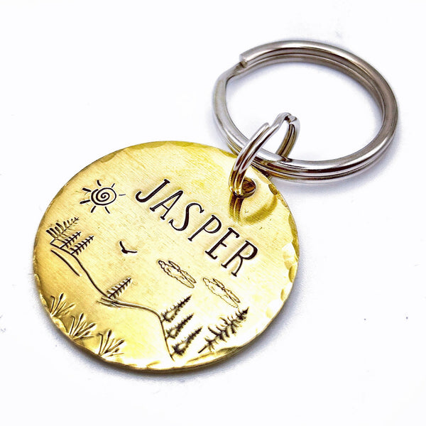 Brass Pet ID Tag - Custom Dog Tags - Brass Dog Medal