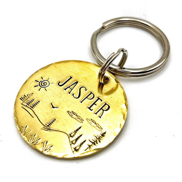 Brass Pet ID Tag - Custom Dog Tags - Brass Dog Medal