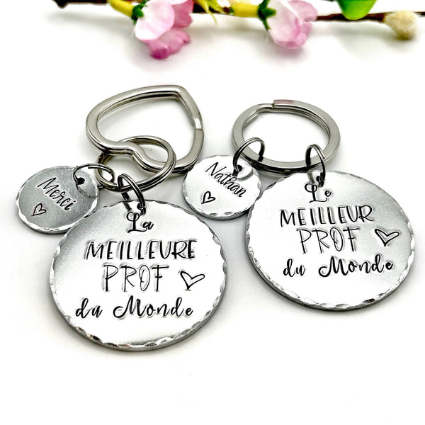 Porte Clé Maîtresse, Cadeau Maîtresse, Porte Clé Enfant Maîtresse, Merci Professeur, Cadeau Proffeseur Française