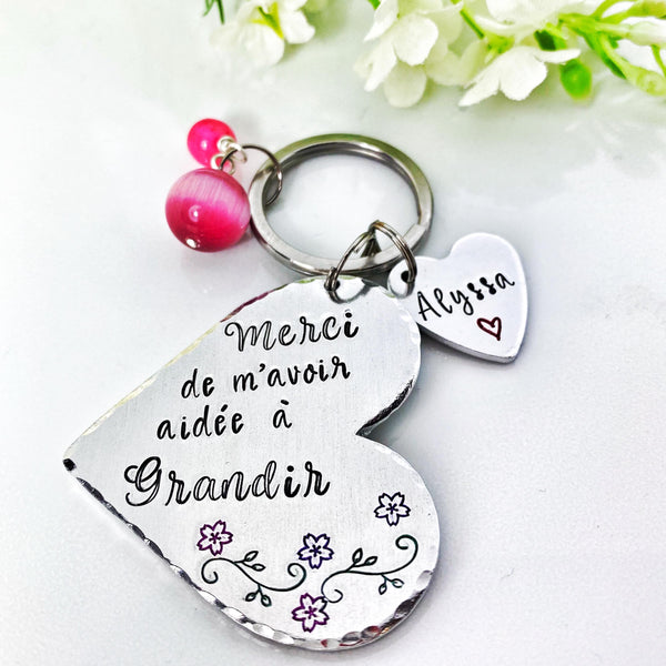 Porte Clé Maîtresse, Cadeau Maîtresse, Porte Clé Enfant Maîtresse, Merci Professeur
