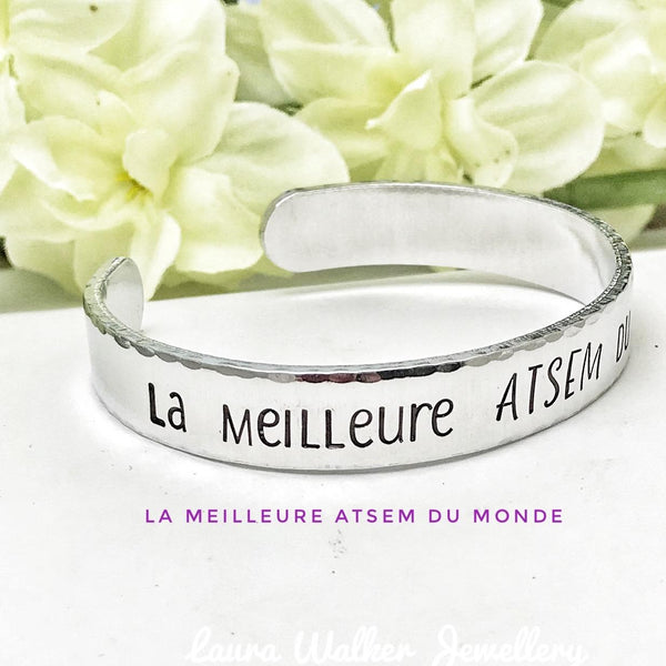 Bracelet Gravé ATSEM, Cadeau ATSEM, Bracelet Jonc ATSEM, Bijoux Enseignant