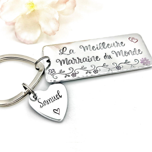 Meilleure Marraine Porte Clé, Demande Marraine, Porte-Clé Marraine, Cadeau Baptême Marraine, Marraine Formidable, Bijoux Marraine