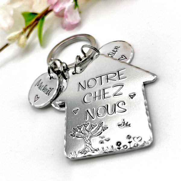 Porte Clé Notre Chez Nous, Cadeau de Crémaillère, Idée Cadeau Nouvelle Maison