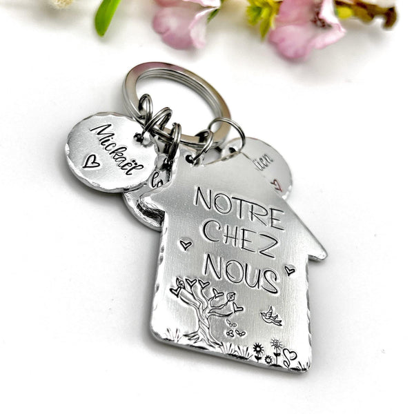 Porte Clé Notre Chez Nous, Cadeau de Crémaillère, Idée Cadeau Nouvelle Maison