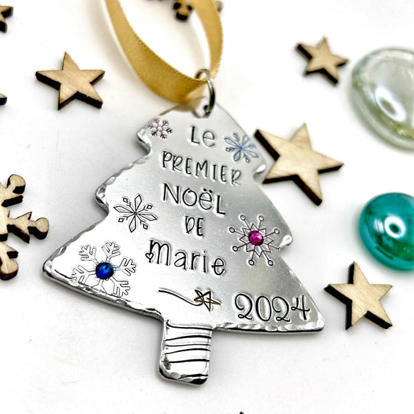 Première Boule de Noël Personnalisée , Premier Décoration Sapin de Noël, Décoration Sapin Personnalisable