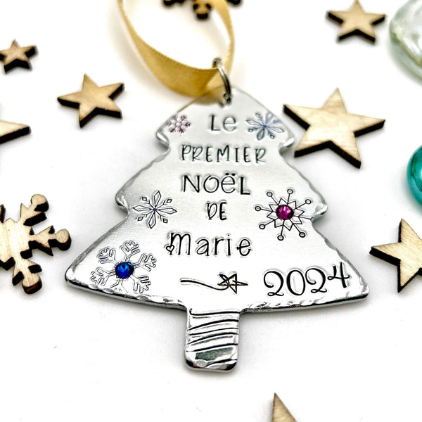 Première Boule de Noël Personnalisée , Premier Décoration Sapin de Noël, Décoration Sapin Personnalisable