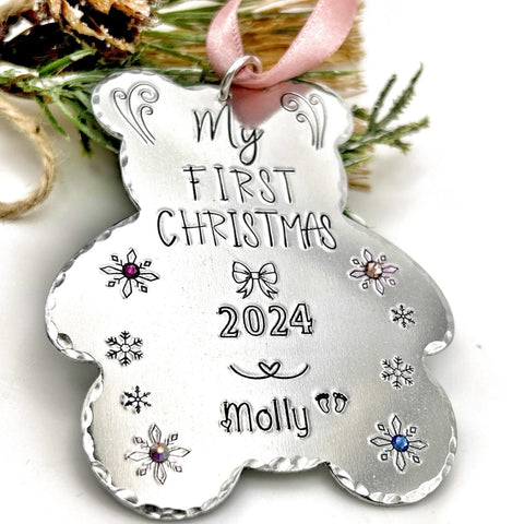 Boule de Noël Personnalisée avec Prénom, Mon Premier Noël, Décoration Personnalisé pour le Sapin