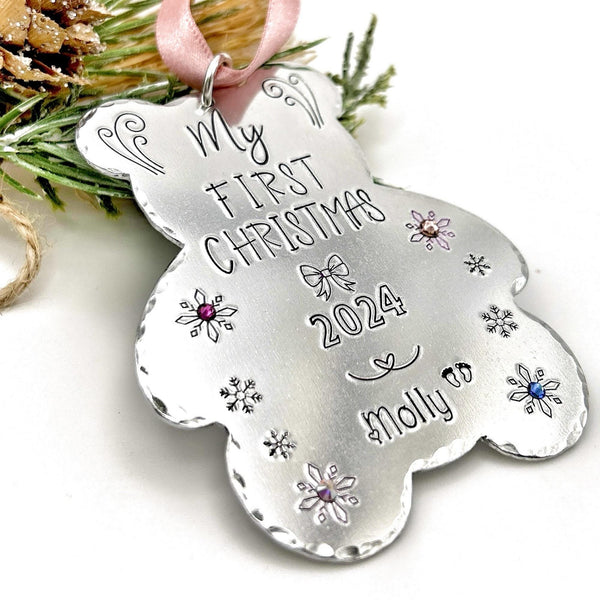 Boule de Noël Personnalisée avec Prénom, Mon Premier Noël, Décoration Personnalisé pour le Sapin