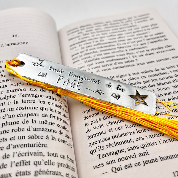 Marque Page Métal, Cadeau Lecture, Signet Personnalisé, Cadeau Noël Fille Lecture