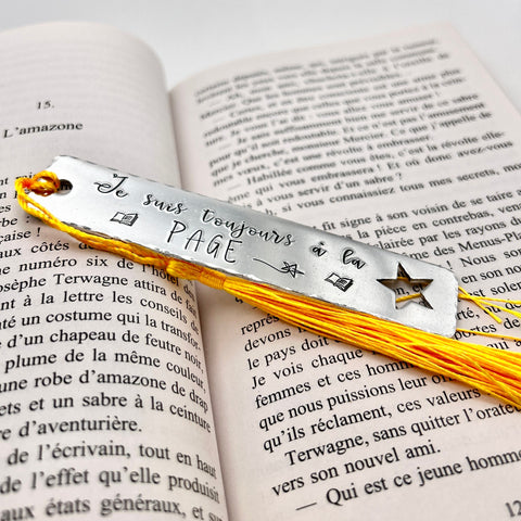 Marque Page Métal, Cadeau Lecture, Signet Personnalisé, Cadeau Noël Fille Lecture