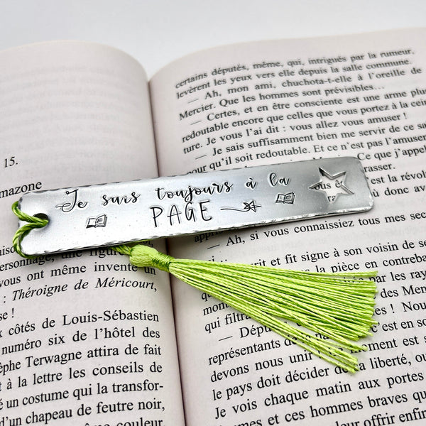 Marque Page Métal, Cadeau Lecture, Signet Personnalisé, Cadeau Noël Fille Lecture