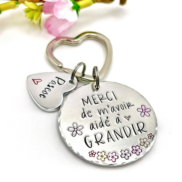 Porte Clé Maîtresse, Cadeau Maîtresse, Porte Clé Enfant Maîtresse, Merci Professeur