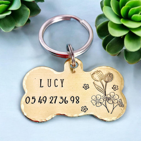 Médaillon d'identité Chien, Médaille Chien Os, Médaille pour Animaux de Compagnie