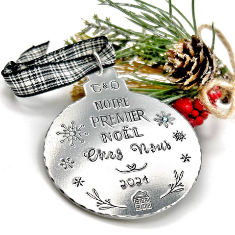 Boule de Noël Personnalisée , Notre Chez Nous Noël, Premier Noël Nouvelle Maison, Premier Notre Chez Nous Noël