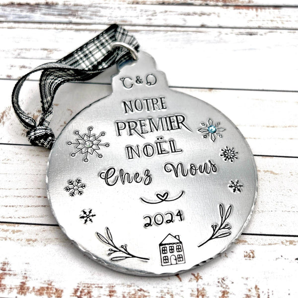 Boule de Noël Personnalisée , Notre Chez Nous Noël, Premier Noël Nouvelle Maison, Premier Notre Chez Nous Noël