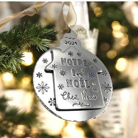 Boule de Noël Personnalisée , Premier Noël Nouvelle Maison, Décoration de Noël Notre Chez Nous