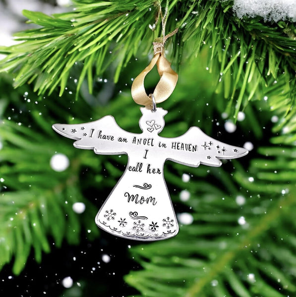 Custom Angel Ornament Christmas Tree, Memorial Christmas Decoration