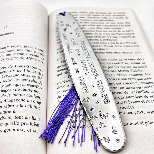 Marque Page Métal, Cadeau Lecture, Signet Professeur, Cadeau Noël Marque Page