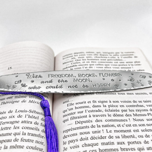 Marque Page Métal, Cadeau Lecture, Signet Professeur, Cadeau Noël Marque Page