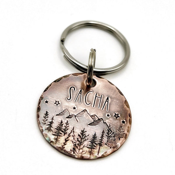 Personalized Copper Pet ID Tag, Pet ID Tags, Rustic Copper Dog Tag, Custom Dog ID Tag