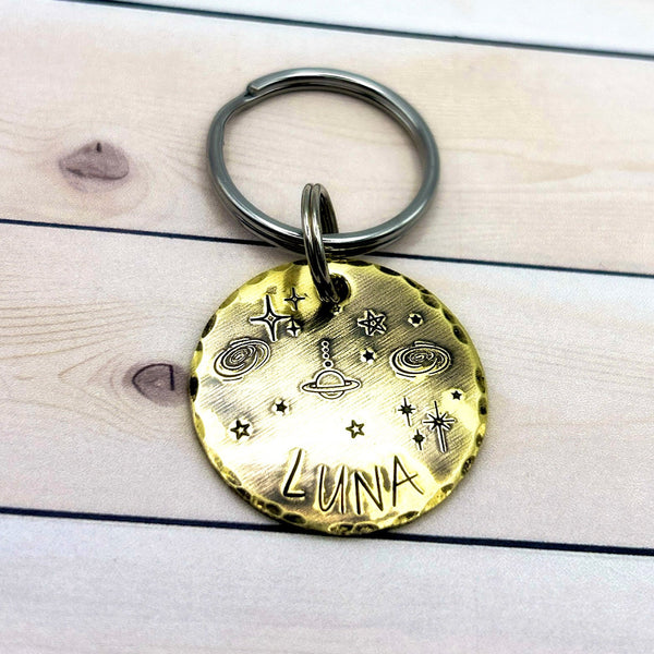 Médaille Personnalisée pour Chien - Médaille Chien Personnalisée - Espace et Planètes