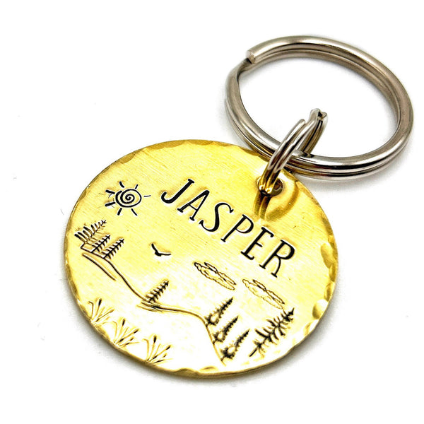 Brass Pet ID Tag - Custom Dog Tags - Brass Dog Medal