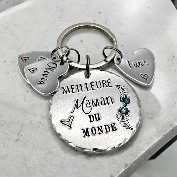 Cadeau Maman, Porte Clé Personnalisé pour Maman, Idée Fête des Mères, Cadeau Noël Mère