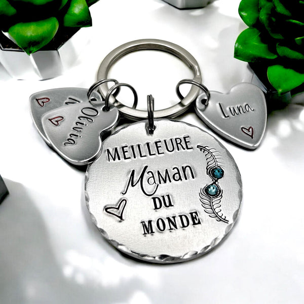 Cadeau Maman, Porte Clé Personnalisé pour Maman, Idée Fête des Mères, Cadeau Noël Mère