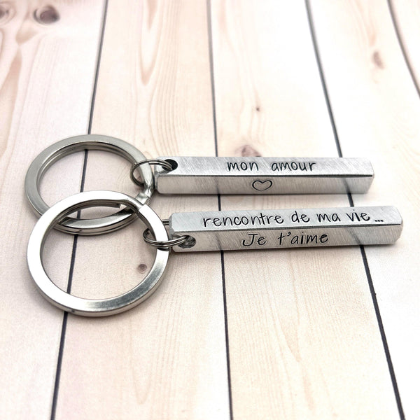 Porte Clé Couple - Cadeau Anniversaire Mariage - Idée Cadeau Noël