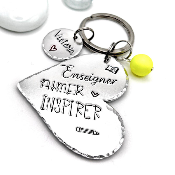 Cadeau Maîtresse, Porte Clé Merci Maitresse, Enseigner Aimer Inspirer