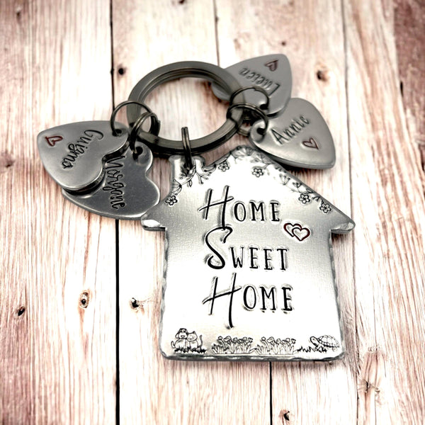 Home Sweet Home, Porte Clé Notre Chez Nous, Porte Clef Personnalisé, Idée Cadeau d'emménagement