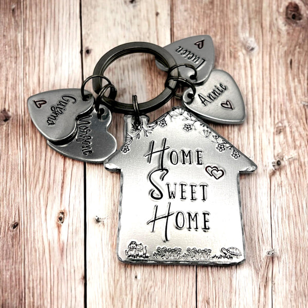 Home Sweet Home, Porte Clé Notre Chez Nous, Porte Clef Personnalisé, Idée Cadeau d'emménagement