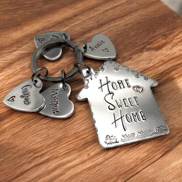Home Sweet Home, Porte Clé Notre Chez Nous, Porte Clef Personnalisé, Idée Cadeau d'emménagement