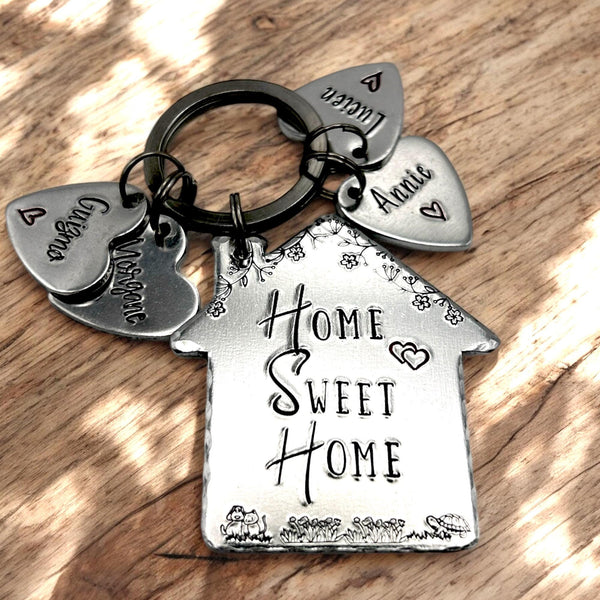 Home Sweet Home, Porte Clé Notre Chez Nous, Porte Clef Personnalisé, Idée Cadeau d'emménagement