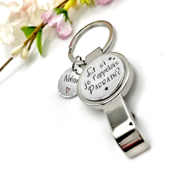 Demande Parrain, Décapsuleur Parrain, Cadeau Parrain, Veux-tu être mon Parrain'?