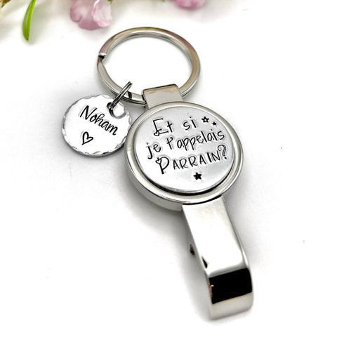 Demande Parrain, Décapsuleur Parrain, Cadeau Parrain, Veux-tu être mon Parrain'?